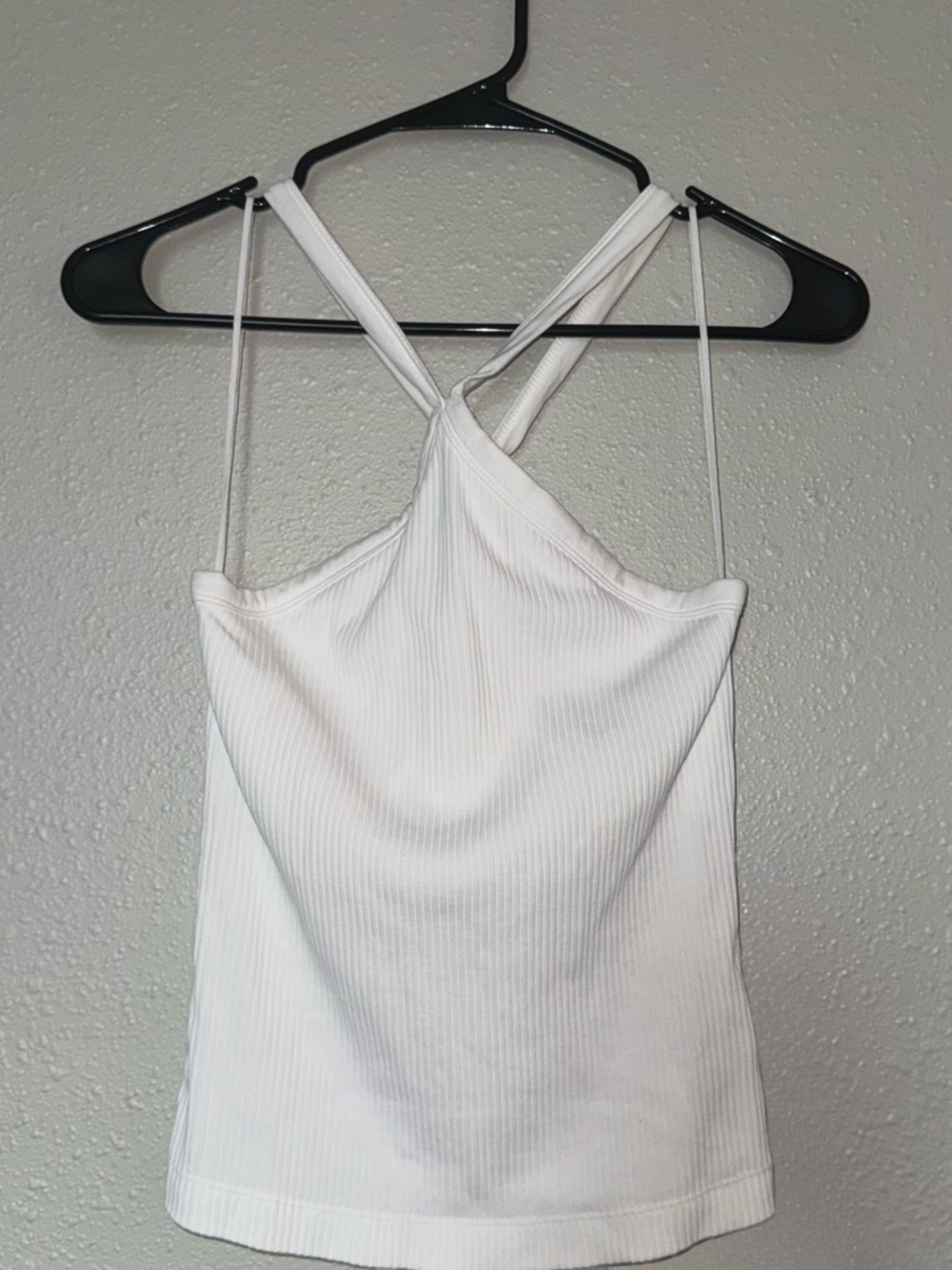 Old Navy White Cross-Strap Halter Tank Top